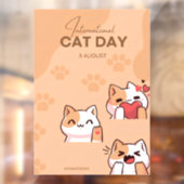 poster to celebrate international cat day ウィンドウサイン (シート2)