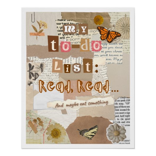Poster To-Do List Aesthetic Collage | Soft inspo ポスター (正面)