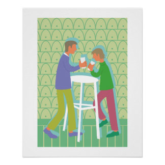 poster two men talking ポスター