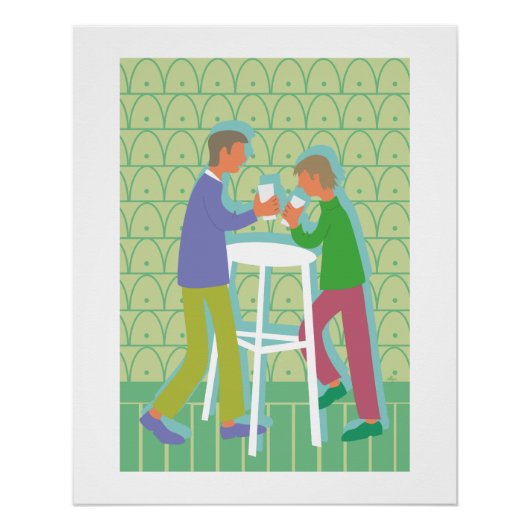 poster two men talking ポスター (正面)