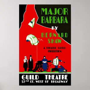 POSTER VINTAGE BROADWAY THEATRE MAJOR BARBARA ポスター
