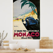 Poster Vintage Monaco Grand Prix 1933 ポスター (キッチン)