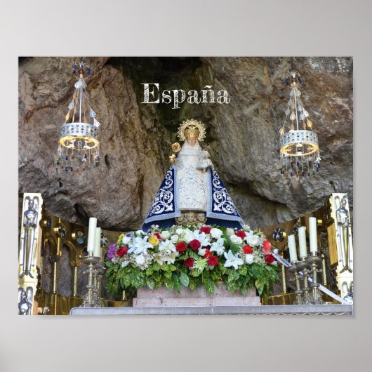 póster Virgen de Covadonga en Asturias, España ポスター (正面)