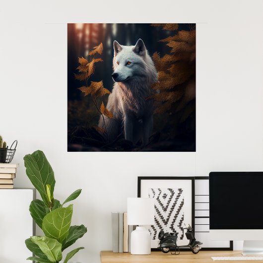 Poster White Wolf ポスター (ホームオフィス)