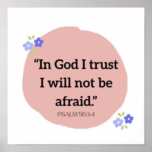 Poster with Bible Verse 12"x12" ポスター (正面)