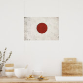 Poster with Dirty Vintage Flag from Japan ポスター (キッチン)