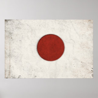 Poster with Dirty Vintage Flag from Japan ポスター