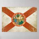 Poster with Distressed Flag from Florida ポスター (正面)