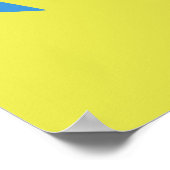 Poster with Flag of Bady Bassitt, Brazil ポスター (角)