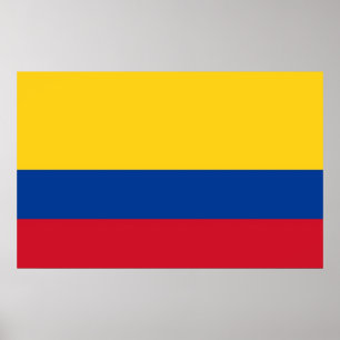 Poster with Flag of Colombia ポスター
