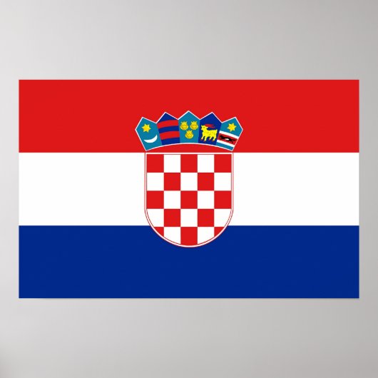Poster with Flag of Croatia ポスター (正面)