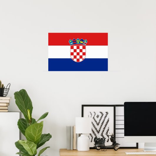 Poster with Flag of Croatia ポスター (ホームオフィス)