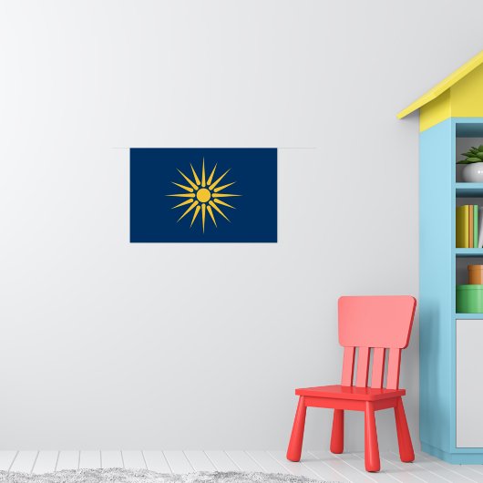 Poster with Flag of Macedonia, Greece ポスター (子ども部屋1)