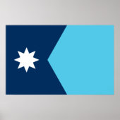 Poster with Flag of Minnesota, USA ポスター (正面)