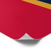 Poster with Flag of Mississippi State, USA ポスター (角)