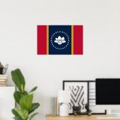 Poster with Flag of Mississippi State, USA ポスター (ホームオフィス)
