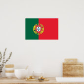 Poster with Flag of Portugal ポスター (キッチン)