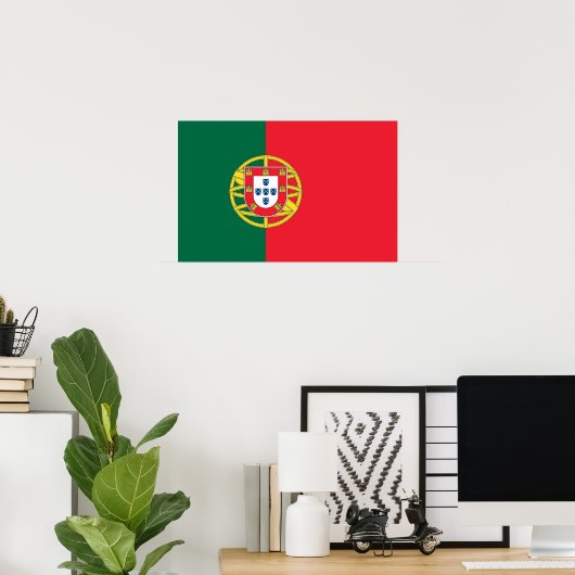 Poster with Flag of Portugal ポスター (ホームオフィス)