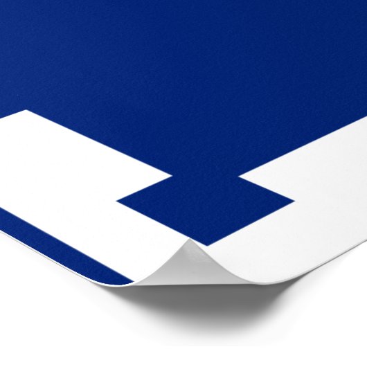 Poster with Flag of Quebec City, Canada ポスター (角)