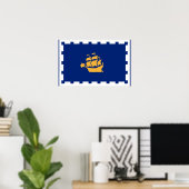 Poster with Flag of Quebec City, Canada ポスター (ホームオフィス)