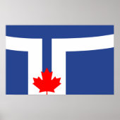 Poster with Flag of Toronto, Canada ポスター (正面)