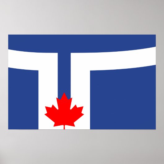 Poster with Flag of Toronto, Canada ポスター (正面)