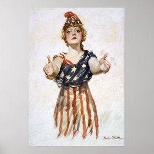 Poster With Original Be Patriot Design ポスター
