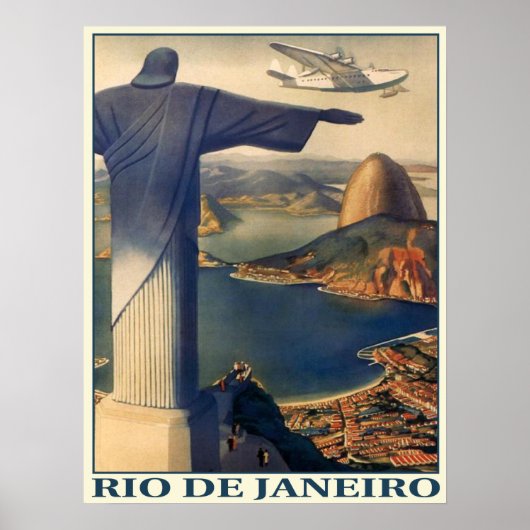 Poster with Vintage Rio de Janeiro Print ポスター (正面)