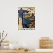 Poster with Vintage Rio de Janeiro Print ポスター (キッチン)