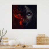 Poster Wolf Fire ポスター (キッチン)