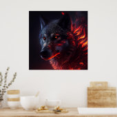 Poster Wolf Fire ポスター (キッチン)