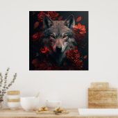 Poster Wolf Fleur ポスター (キッチン)