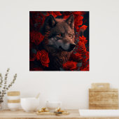 Poster Wolf Fleur ポスター (キッチン)