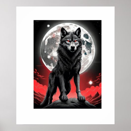 poster,wolf,poster wolf,posters,muur deco ポスター (正面)