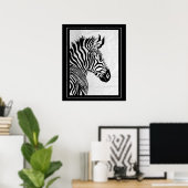 Poster-Zebra 20" x 24" ポスター (ホームオフィス)