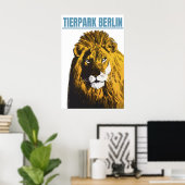 Poster Zoo Berlin (lion) Tiergarten ポスター (ホームオフィス)