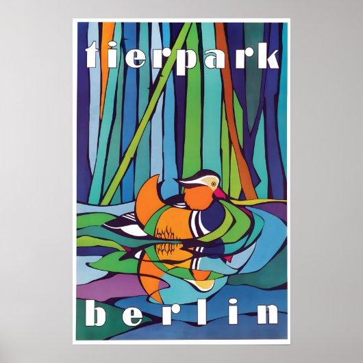 Poster Zoo Berlin with duck ポスター (正面)