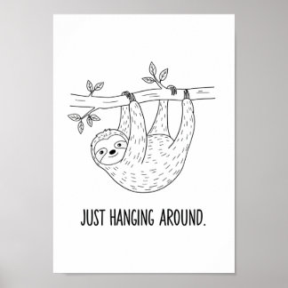 Posters Black and White Funny Animal Quote ポスター