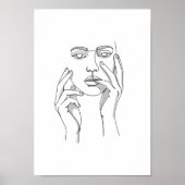 Posters Black and White Minimalist Line ポスター (正面)