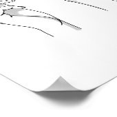 Posters Black and White Minimalist Line ポスター (角)