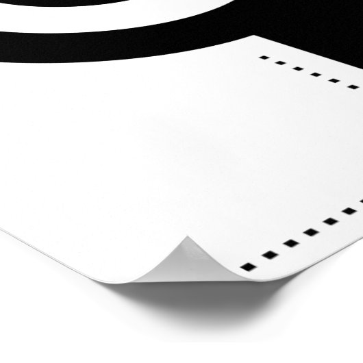 Posters Black and White Modern Abstract ポスター (角)