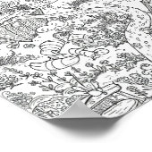 Posters Black and White Whimsical Doodle Art ポスター (角)