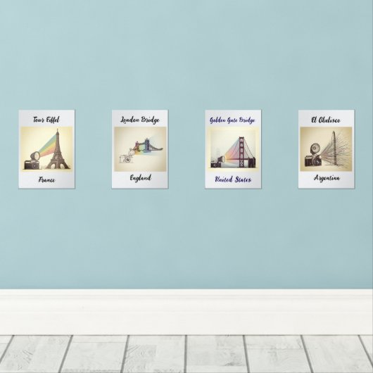 Posters de Ciudades que Inspiran Print Set (ウッドフロア)