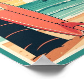 Posters Vintage Beach Surf Print ポスター (角)