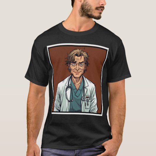 Postgraduate MD doctor program survivor cartoon Tシャツ (正面)