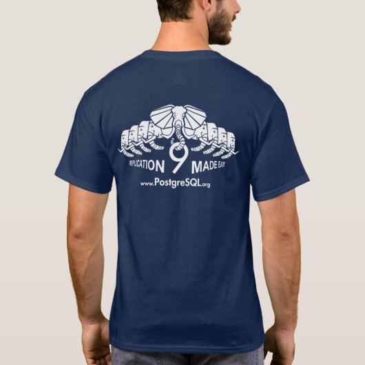 Postgres9海軍両面Tシャツ Tシャツ (裏面)