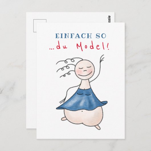 Postkarte Einfach so … du Model! ポストカード (正面/裏面)