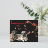 Postkarte English Mastiff Valentinstags ポストカード (スタンド正面)