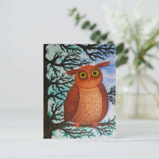 Postkarte Eule ポストカード (スタンド正面)
