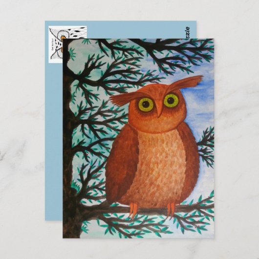 Postkarte Eule ポストカード (正面/裏面)